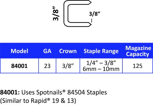 6mm SPOTNAILS Staples 13 Series 84504