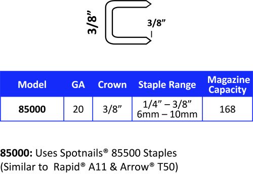 6mm SPOTNAILS Staples A-11 Series 85504