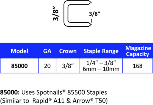 10mm SPOTNAILS Staples A-11 Series 85506