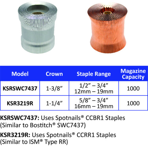 18mm SPOTNAILS Coil Staples SWC7437 Series CCBR1-3/4
