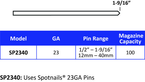 30mm (1-3/16) SPOTNAILS Headless Pins 0.6mm Series 23019
